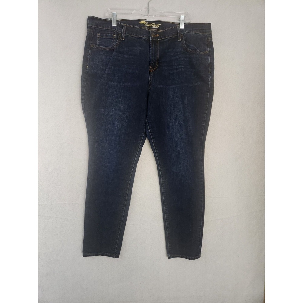 Old Navy Womens Jeans 18 Regular The Sweetheart Dark‎ Wash Cotton Blend